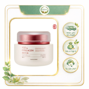 [Date 2028] Kem dưỡng ẩm chống lão hoá phục hồi da lựu đỏ The Face Shop Pomegranate & Collagen 100ml